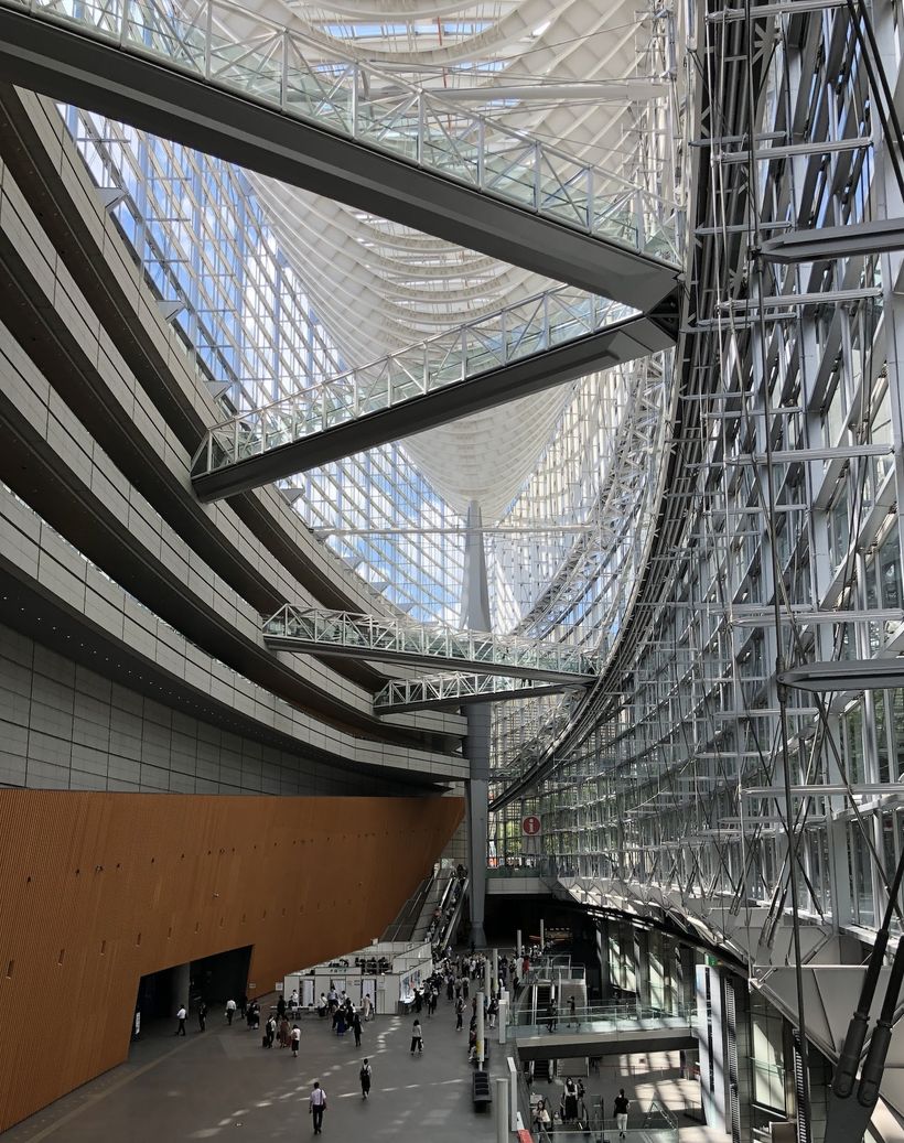 The atrium of the Tokyo International Forum