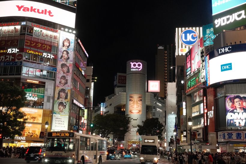 Shibuya streets at night