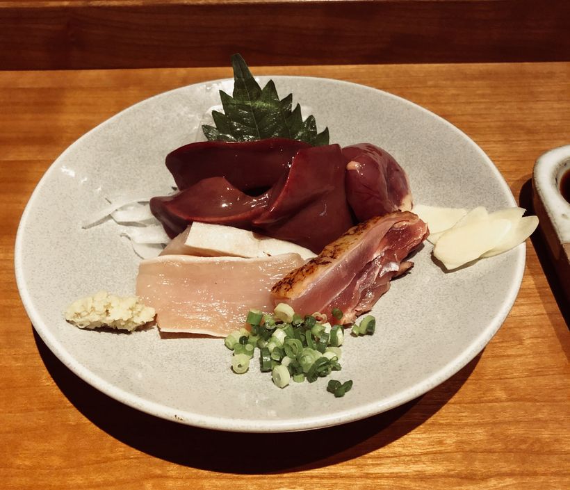 Toricloud chicken sashimi