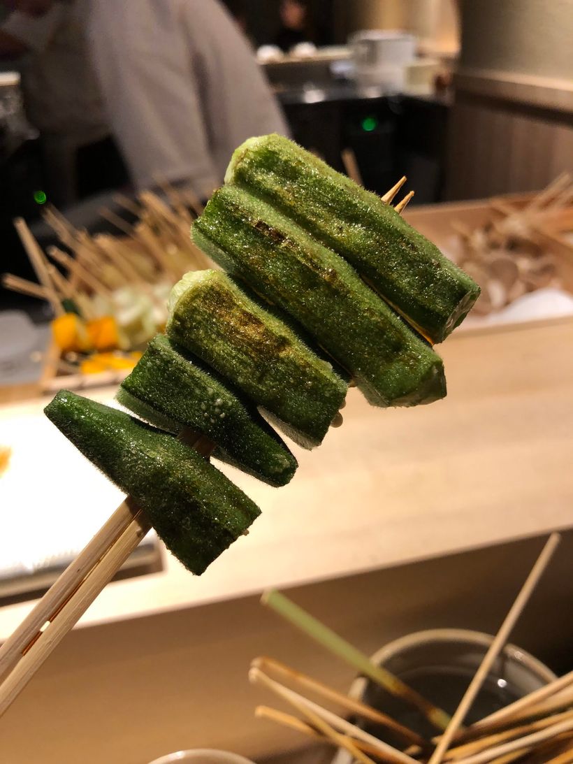 Yakitori skewer - Okra - おくら (Okura)